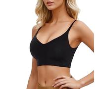 Genérico Sujetador Sin Aro Bralette Acolchado para Mujer, Correas de sueño, Sujetadores sin Costuras, para Yoga, Deportes