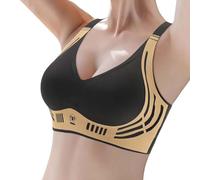 Genérico Sujetador sin Aros con Relleno,Lencería Soutien-Gorge de Sport pour Femme,Avec Boucle Sur le Devant,Bord en Dentelle,Sans anneau Acier,coutures,ajustement serré,idéal Yoga et Sommeil
