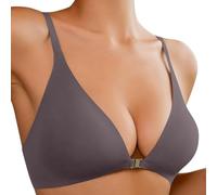 Genérico Sujetador sin Aros Mujer,Push Up Reductor Sostén Ajustable Transpirable Seamless Wireless Push Bras lencería Sexy con Cuello en V Sujetadores Escote De Espalda Moda