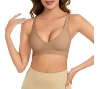 Genérico Sujetador sin Aros Mujer, Sujetador Reductor Push Up con Relleno Cómodo Sujetadores Mujer sin Aro Sostenes de Mujer Talla Grande Sujetador Invisible Diario Bralette sin Costuras Elegante