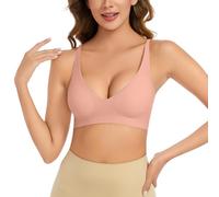 Genérico Sujetador sin Aros Mujer, Sujetador Reductor Push Up con Relleno Cómodo Sujetadores Mujer sin Aro Sostenes de Mujer Talla Grande Sujetador Invisible Diario Bralette sin Costuras Elegante