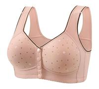 Genérico Sujetador Sin Aros Push Up - Sujetador Transparente cómodo y Sexy para Mujer sin Espalda sin Tirantes sin Esponja y con Tirantes Convertibles (Rose Gold 42)
