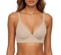 Genérico Sujetador Sin Aros Sujetadores Mujer Sujetador Ropa de Entretiempo De Encaje Floral con Broche Delantero Diseño Sin Aros Ni Relleno Ideal para Looks Casuales Diarios