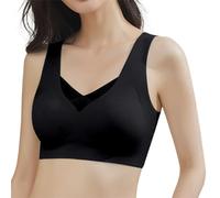 Genérico Sujetador Sin Aros Sujetadores Sujetador Deportivo Mujer Ropa de Entretiempo Tipo Camiseta con Escote En U Suave Sin Costuras Y Correas Convertibles para Oficina O Viaje