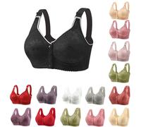 Genérico Sujetador sin Aros Tallas Grandes Sujetador Que Se Abrochan por Delante Sujetadores Mujer Sin Aros Sostenes Mujer Cómodo Tallas Grandes Sostén Espalda Ropa Sujetadores reductores