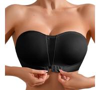 Genérico Sujetador Sin Tirantes Reductor,Sujetador Sin Costuras Ni Aros Mujer Sin Tirantes Push Up Top De Tubo Sin Costuras Y Hebilla Frontal Cómodo Transpirable Color Puro Bralette para Tiempo Libre