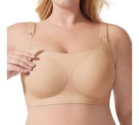 Genérico Sujetador Talla Grande - Sujetador de Maternidad para Lactancia con Tirantes Finos Ajustables y de Color sólido Ligero para Mujer (Beige M)