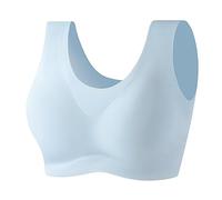 Genérico Sujetadores Básicos Mujer, Sujetador Mujer Abrochado Delante, Sujetador para Lactancia Sin Varilla Copa Redonda Cierre Frontal con Rejilla Intimo Cómodo para Embarazo