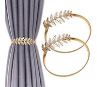 Genérico Sujetadores de Cortinas, Sujeta Cortinas con Hebillas de Resorte, 2 Piezas Metal Grabado Moderno Sin Taladro para Sala Dormitorio Casa de Playa Aula Boda