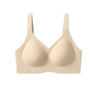 Genérico Sujetadores de Gel moldeadores sin para realce de Busto Grande diseño de Copa con Soporte Adelgazante y Confort Diario (Beige, XL)