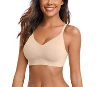 Genérico Sujetadores Deportivos Tallas Grandes Sujetador Mujer Sin Aros Tallas Grandes Sujetador Sin Armadura Borde De Encaje Hebilla Lateral Frontal Sin Costuras Reductor Ajustable para Yoga Y Sueño