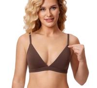 Genérico Sujetadores Mujer Push up - Lightweight Padded Triangle Cup Wireless Bra with Comfortable U Back Design For Everyday Wear Breathable Soft Blend Seamless Support Undershirts