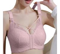 Genérico Sujetadores Sin Aros Comodos, Sujetadores Deportivos Mujer Reductor, con Cierre Frontal Una Cobertura Total Tallas Grandes CóModos con DiseñO Espalda con Aros Brasieres Sujetador Push Up Bra