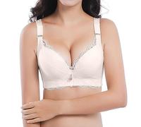 Genérico Sujetadores Sin Aros Comodos, Sujetadores Deportivos Mujer Reductor, Push Up con Realce Figura Completa Mayor Soporte Camiseta con Aros Talla GrancóModo Uso Diario Sujetador Bra Push Up Bra