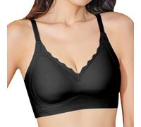Genérico Sujetadores Sin Aros Push Up, Sujetadores Deportivos Mujer Algodon, Push Up Copa Fijacosturas Fino con Aros Y Escote CaíDo Sujetador Bralette Mujer Sports Bra Women