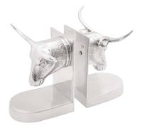 Genérico Sujetalibros 2 pcs Plateado 21.5 x 15.5 x 20 cm Aluminio,Casa y jardín,Decoración,Sujetalibros,Plata,2.85 KG,42000123