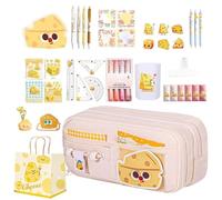 Genérico Suministros Escolares Estéticos Premium - Sturdy Organizador 10 Compartimentos Tipo de Queso Kits con Regla Integrada para | Multiusos Outdoor Indoor Utility