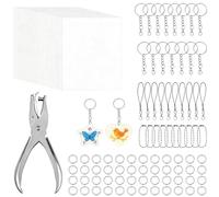 Genérico Suministros Llaveros - Con 30 Piezas De Láminas Termoencogibles Para Colgante Mochila DIY | Kit Para Crear Tu Propio Llavero - Para Niños, Adultos, Escuela, Guardería, Cumpleaños,