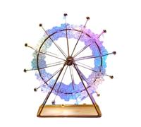 Genérico Suministros Perlas Caja fuerte Joyería Beaded Ferris Wheel Figuras Creativo Night Light Tabletop Ornaments for Kids Sisters Women Anillos Pulseras Joyería Joyería (E, One Size)