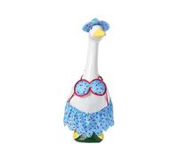 Genérico Summer Bikini Outfit For Porch Goose Statues - 3-Piece Set W/Print Hat + Top + Wavy Skirt, Adjustable Ties & Elastic Waist, Polyester, Garden/Party/Novelty Gift