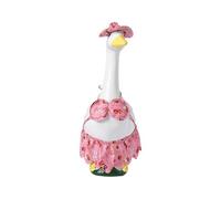 Genérico Summer Bikini Outfit For Porch Goose Statues - 3-Piece Set W/Print Hat + Top + Wavy Skirt, Adjustable Ties & Elastic Waist, Polyester, Garden/Party/Novelty Gift