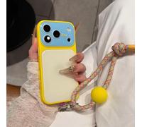 Genérico Summer Dopamine Phone Case, Summer Vibe Dopamine Contrast Color Phone Case for iPhone 17/16/15/14/13 Pro MAX, Jelly Liquid Silicone (Yellow-B,for 17 Pro MAX)