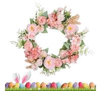 Genérico Summer Front Door Wreath - Spring Door Wreaths | Artificial LED Light Colorful Festive Decoration | Indoor Outdoor Flower Wreath Decor | For Home Holiday Wedding Party Window Festival