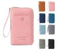 Genérico Summer Simple Plain Passport Cases Back To School, Charm Infinite Travel Wallet, Multi-Functional Zipper Travels Cards Holder, Blocking Card Holder, for School, Outdoor (Pink)