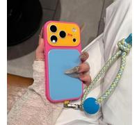 Genérico Summer Vibe Dopamine Contrast Color Phone Case with Phone Lanyard, New Summer Dopamine Color Block Phone Case Compatible for iPhone 17/16/15/14/13 Pro MAX (#B,13pro MAX)