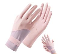 Genérico Sun Gloves - Ice Silk Thin Splicing, Full Finger Sunblock Handwear, Anti Slip Cooling Summer Wear | UV Protection Handwear, Breathable Outdoor Sports Wear For Running Cycling Driving