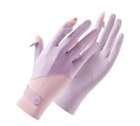 Genérico Sun Gloves - Ice Silk Thin Splicing, Full Finger Sunblock Handwear, Anti Slip Cooling Summer Wear | UV Protection Handwear, Breathable Outdoor Sports Wear For Running Cycling Driving