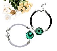 Genérico Sun Moon Bracelets, Beaded Bracelets for Women, Comfortable Glow In The Dark Wrist Charm, 7 Inches Handmade Bracelet with Elastic Fit, Durable Beads Jewelry with Unique Charm
