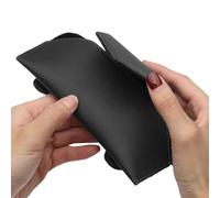Genérico Sunglasses Holder for Car Sun Visor, Auto Eyeglass Storage Case, PU Leather Organizer Box, Interior Visor Accessory for Men, Women, Easy Installation, Design, 7x15.5cm