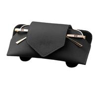 Genérico Sunglasses Holders for Car Sun Visor, Auto Pu Leather Eyeglasses Case, Autovisor Sunglasses Storage, 2.76x6.1 Inches, Vehicle Organizer Box for Glasses