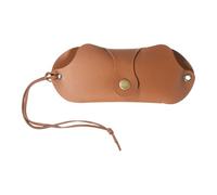 Genérico Sunglasses Sleeve,17 X 7cm PU Leather Lightweight Travel Companion Bag With Strap | Convenient Sunglasses Bag | Strong For Jacket Storage Home Office Travel Gym Backpack Car Bedside