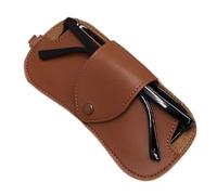 Genérico Sunglasses String Bag, Glasses Case Neck, 6,5 x 2,95 in Portable Leather Pouch, Scratch-Resistant Lightweight Design, Secure Eyeglass Organizer for Women, Men, Hiking, Outdoor Travel, Coffee
