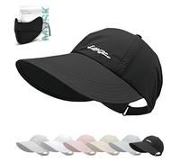 Genérico Sunscreen Baseball Caps for Women, Sunscreen Baseball Hat - Lightweight, Adjustable & Sun-Smart for Every Season (Black)