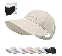 Genérico Sunscreen Baseball Caps for Women, Sunscreen Baseball Hat - Lightweight, Adjustable & Sun-Smart for Every Season (Beige)