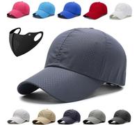 Genérico Sunscreen Breathable Baseball Cap, Quick-Dry Breathable Sun Protection Cap Adjustable Fit (Dark Gray)