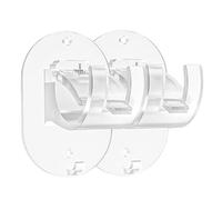Genérico Supporti per Aste Tende 2 Pezzi - Staffe Autoadesive Senza Trapano 8x5x4 Cm 40 G In ABS E Acciaio Inossidabile, Ganci Resistenti per Tende Domestiche, Doccia E Bastoni Su Vetro E Piastrelle