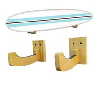 Generico Surfboard Rack - Wooden Surfboard Holder, Rustic Board Display Mount, Sturdy Space Saving Storage Hanger, Surf Shop Display Holder for Indoor Outdoor Garage, Beach House, Garden, 7.49 inch