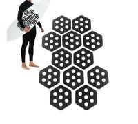 Genérico Surfboard Traction Pad - 12 Pieces Anti-Slip Hexagon Pads, Durable Water Sports Accessory, Non-Skid Surfboard Grip | Ideal For Fishing Sea Fitness Beach Skateboard Summer Activities