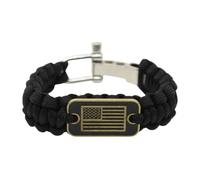Genérico Survival - 550 Cord Paracord | Adjustable Shackle, Veterans US Spirit for Man Outdoor Use