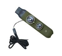 Genérico Survival Whistle - Compass Outdoor Safety Tool | Signaling Multi Function Design for Hiking, Camping, Running, Backpacking Or Climbing Road Trips, 4.72x1.02in