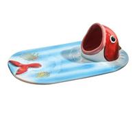 Genérico Sushi Plate, Carp-Shaped Ceramic Dish, Hand-Painted Serving Bowl, Elegant Japanese Style, Artistic Appeal, For Dinner Kitchen Restaurant Events Home Use, 13.39x7.87x4.33 Inches