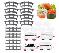 Genérico Sushi Train - ABS Electronic Components Locomotive 14x6cm Carriage 12.5x4cm Track Set | Rotating Battery Operated Train Toys | Toys DIY Building For Kids Boys Girls from 4 Years Old