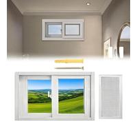 Genérico Sustitución De Ventanas De Casa, Ventanas De Cobertizo, Ventana Corredera Blanca con Marco De Aleación De Aluminio, Ventana De Sótano Ventana De Casa Móvil para Ventilar(76x45cm)