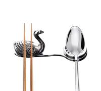 Genérico Swan Holder, Polished Metal Rest, Fancy Chopstick Stand, Elegant Tabletop Display, Restaurant Service Gear, Kitchen Ornament, Durable Dining Tool, Sophisticated Utensil Support