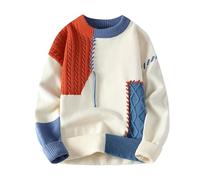 Genérico Sweater Hombre Cuello, Jersey para Hombre, En Color Sólido Diseño Minimalista Y Ajuste Cómodo Sweater Color Sólido Holgados Suéter para Capas Uso Diario O Estilo Casual