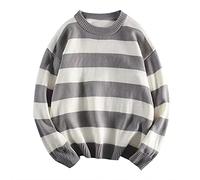 Genérico Sweater Hombre Cuello, Suéter Hombre Manga Larga, con Diseño De Agujeros Y Corte Oversized Estilo Retro Y Versátil Suéter Fit Cómodo Jersey Ideal para Uso Diario O Estilo Casual